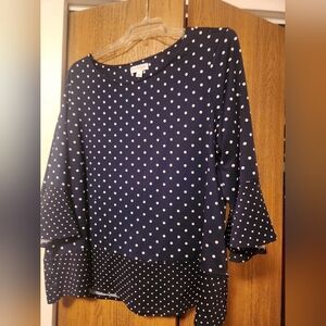 Kim Rogers Polka Dot Blouse 2x